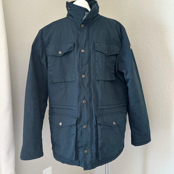 Fjallraven Raven Padded Winter Sherpa Lined G-1000 Navy Blue Jacket Men Sz XL - Picture 1 of 14
